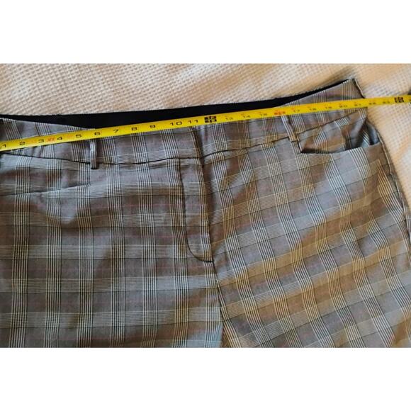 Lane Bryant Size 24 Pink And Gray Checkered Dress Pants. Plus Size. Elastic Wst. - Picture 7 of 16